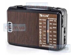 Радіоприймач Golon RX-608 радио від 220 В батарейки радиоприемник