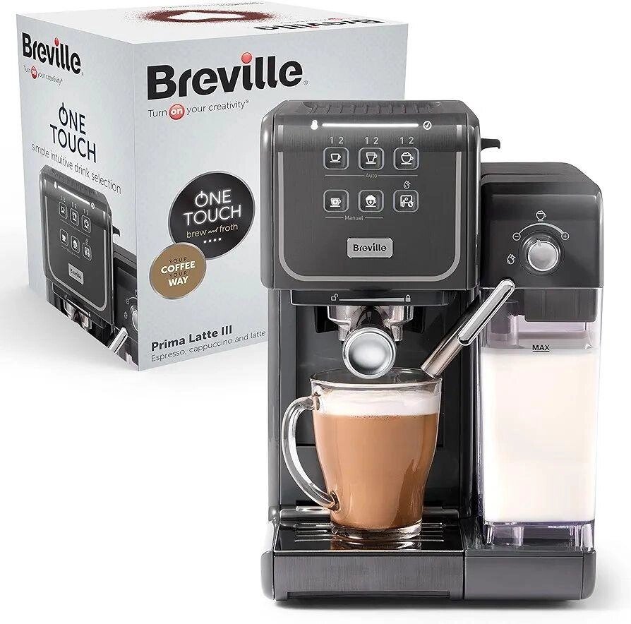 Ріжкова кавоварка еспресо / Кофеварка Breville Prima Latte III 19 бар від компанії K V I T K A - фото 1