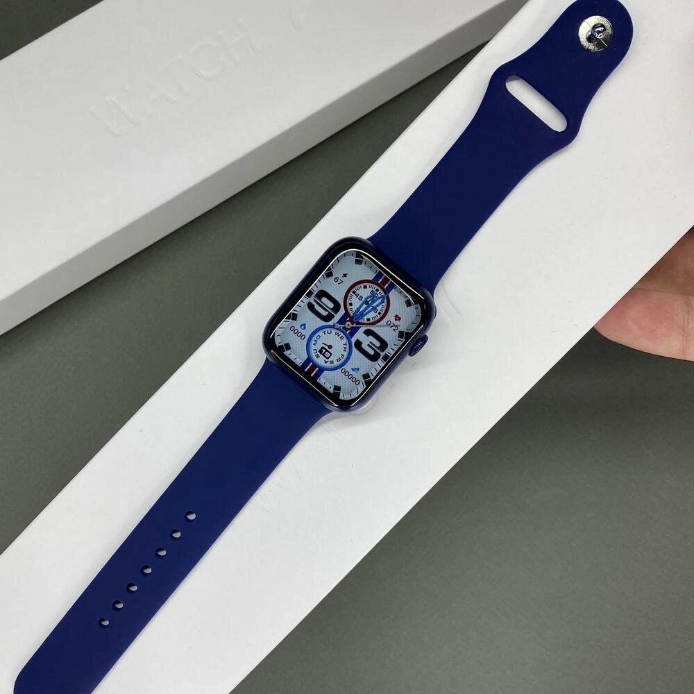 Розумний годинник 41 мм синій в оригінальній коробці від компанії K V I T K A - фото 1
