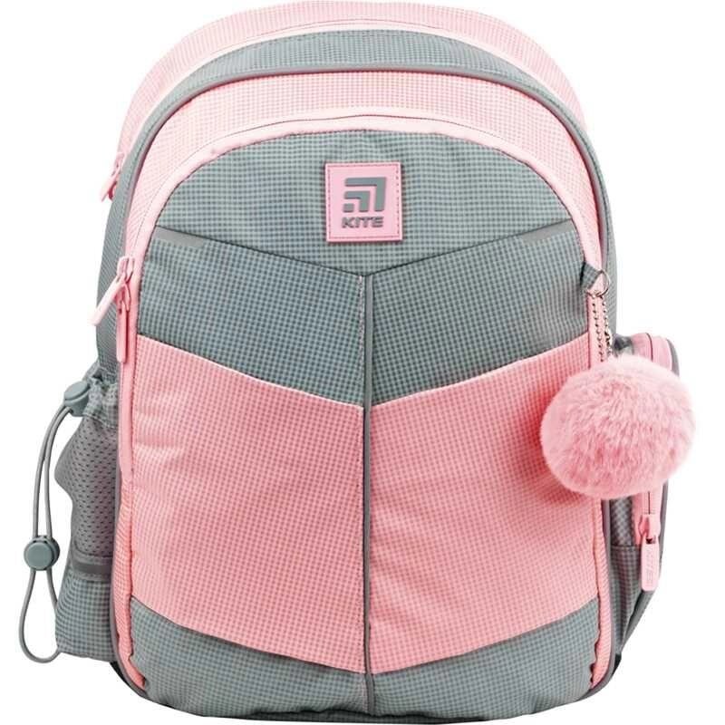 Шкільний рюкзак Kite Gray &amp, Pink K22-771S-2 від компанії K V I T K A - фото 1