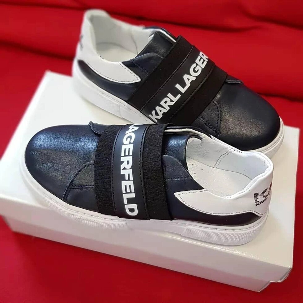 Шкіряні кросівки, мокасини karl Lagerfeld від компанії K V I T K A - фото 1