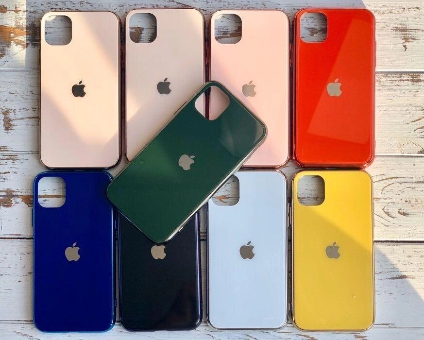 Скляний чохол на iPhone 11/Pro/Max/Glass Case/Айфон Скляний чохол від компанії K V I T K A - фото 1