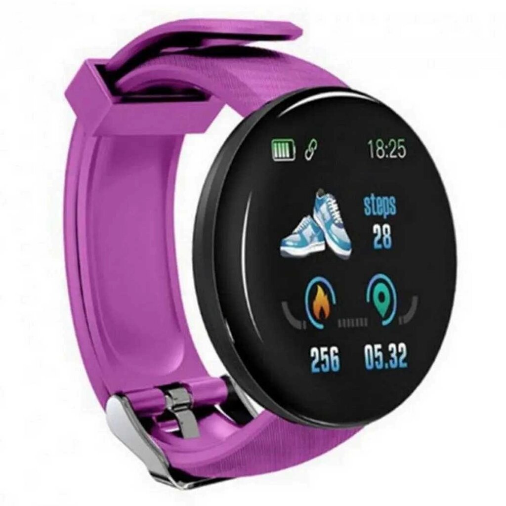 Смарт-годинник Smart Watch D18 Lilac з тонометром, пульсометром м8 від компанії K V I T K A - фото 1