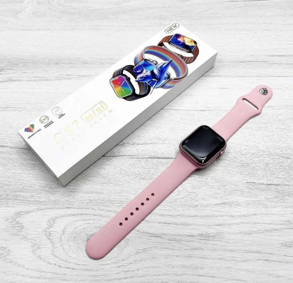 Смарт-годинник Smart Watch GS7 MINI 41 мм Pink Apple Watch коп +ремінець від компанії K V I T K A - фото 1