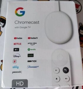 Смарт ТБ приставка Chromecast з Google TV HD / 4K Android 12 Netflix