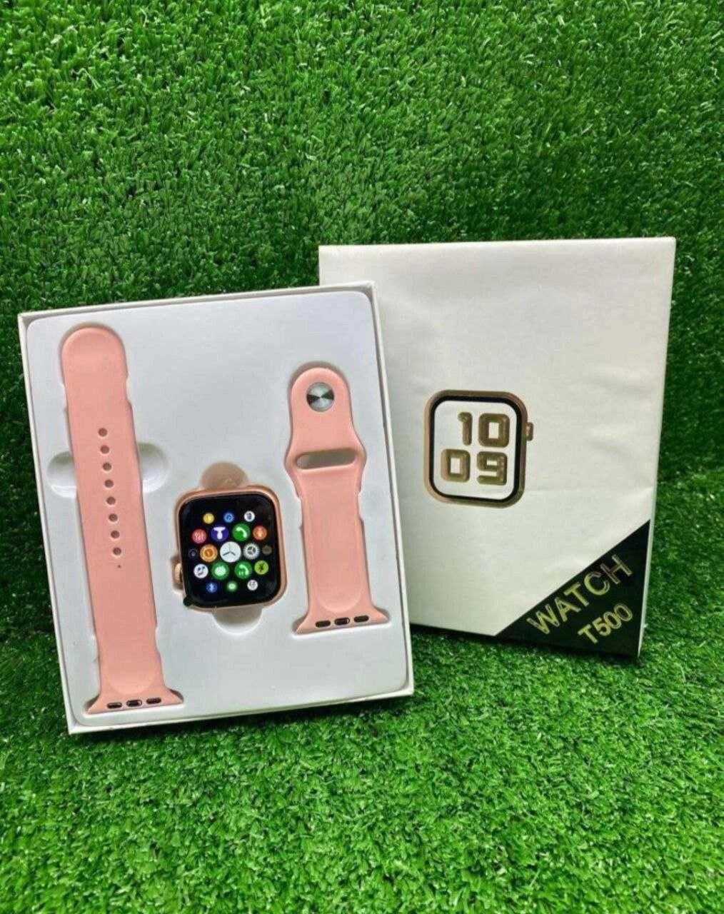 !! Smart Watch Apple band T500 смарт годинник колір Рожевий коп від компанії K V I T K A - фото 1