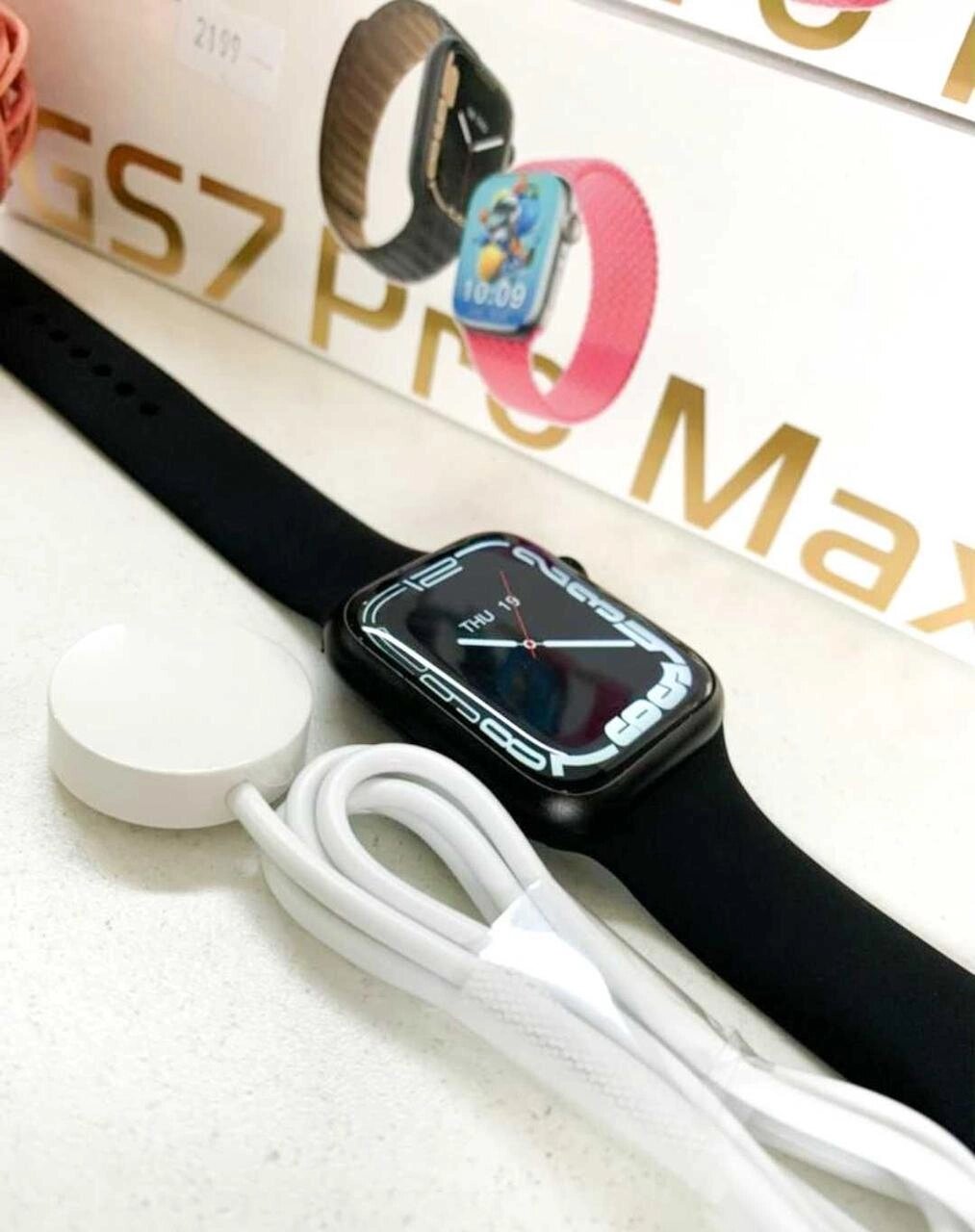 Smart Watch Gs 7 Pro MAX 45 мм Найкраща до Apple Watch 7 Чорний Колір від компанії K V I T K A - фото 1