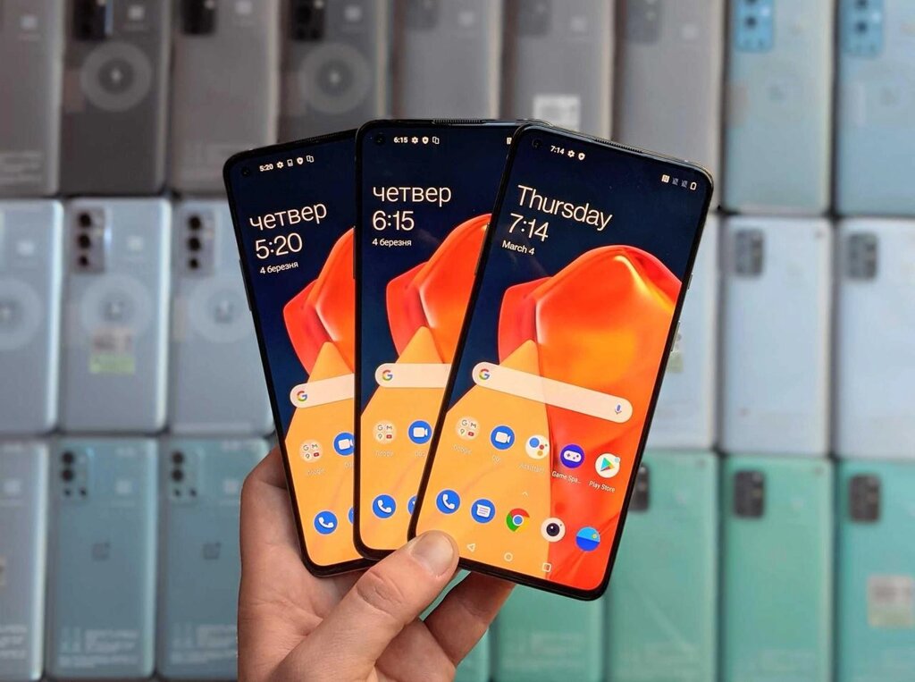 Смартфон OnePlus 9R Стан нового 128/256 Black/Blue/Green Магазин від компанії K V I T K A - фото 1