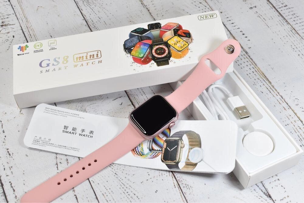 Смартгодинник GS8 Mini Smart watch Українське меню рожевий є опт від компанії K V I T K A - фото 1