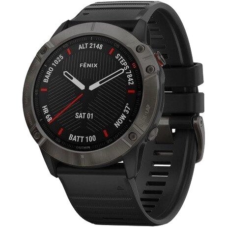 Спортивний годинник Garmin Fenix 6X Pro Sapphire Carbon Grey DLC with Black Band (010-02157-11/10) від компанії K V I T K A - фото 1