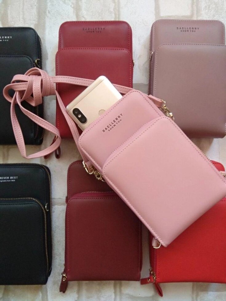 Сумочка жіноча для телефону до 6,7 гаманець портмоне клатч Подарунок від компанії K V I T K A - фото 1