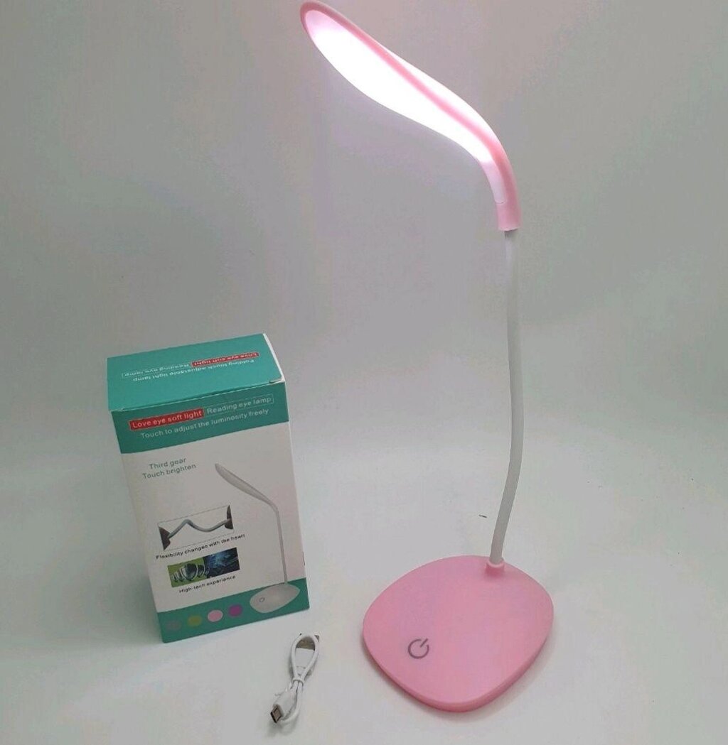 Світлодіодна настільна LED-лампа сенсорна гнучкий світильник 28 см 3 р від компанії K V I T K A - фото 1