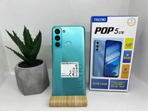 Телефон Tecno POP 5 LTE (BD4a) 3/32Gb 2SIM Turquoise Cyan Смартфон