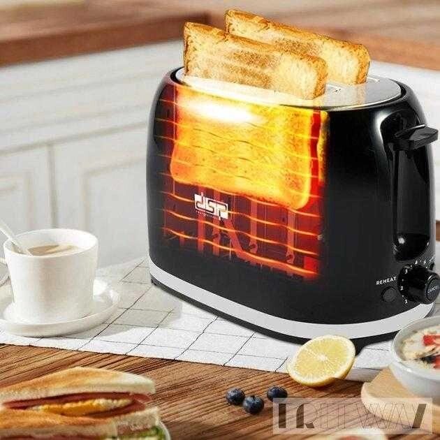 Тостер, електричний горизонтальний автоматичний для хліба 2 тости від компанії K V I T K A - фото 1