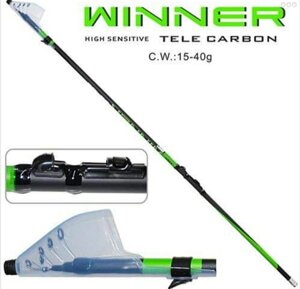 Вудка з кільцями карбон Sams Fish Winner SF24093 5. 0 м 15 - 40г -