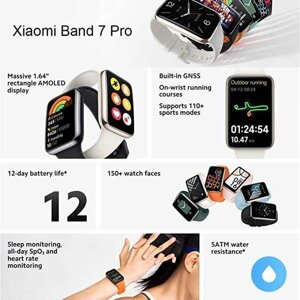 Розумний годинник Xiaomi Band 7 Pro з GPS трекером здоров'я екран AMOLED