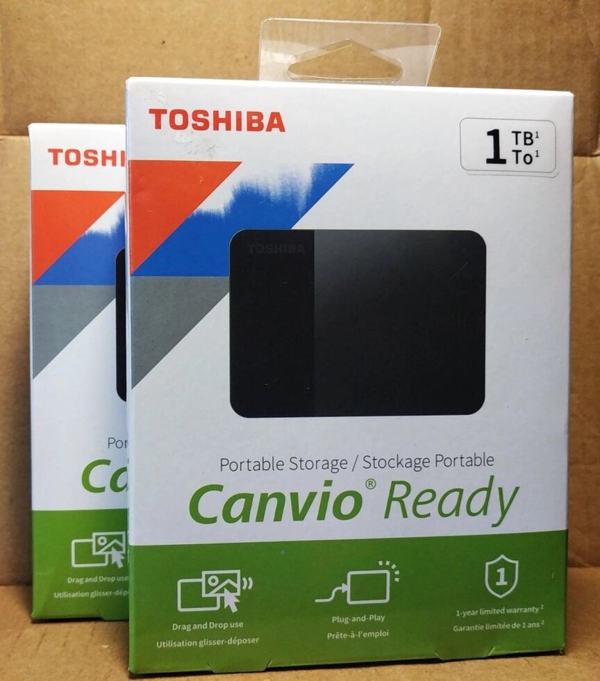 USB HDD Toshiba 1TB зовнішній жорсткий диск на 1 ТБ Новий від компанії K V I T K A - фото 1