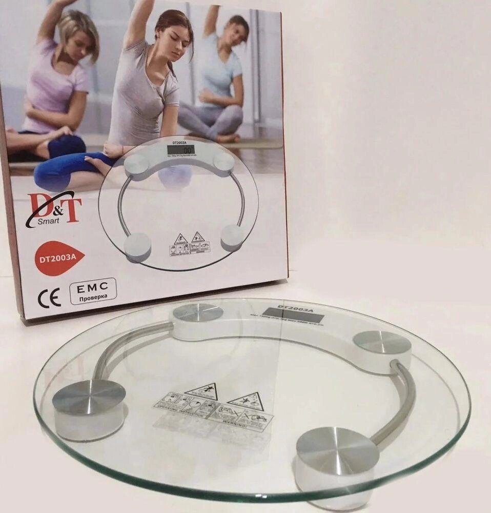 Ваги підлогові Domotec електронні скляні ваги пидлогові до 180 кг від компанії K V I T K A - фото 1