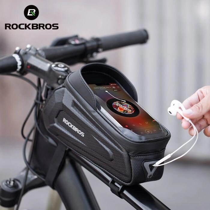 Велосипедна сумка на раму RockBros B68 сенсорна, водонепроникна від компанії K V I T K A - фото 1