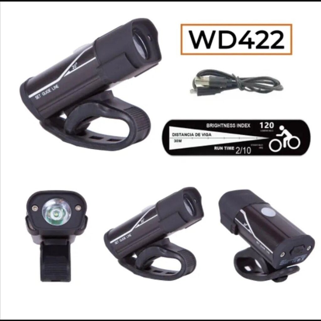 Велосипедний ліхтарик акумуляторний, MicroUSB / WD422 від компанії K V I T K A - фото 1