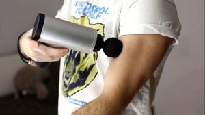 Вібраційний ударний масажер FACIAL GUN Pro, 4 насадки, м'язовий