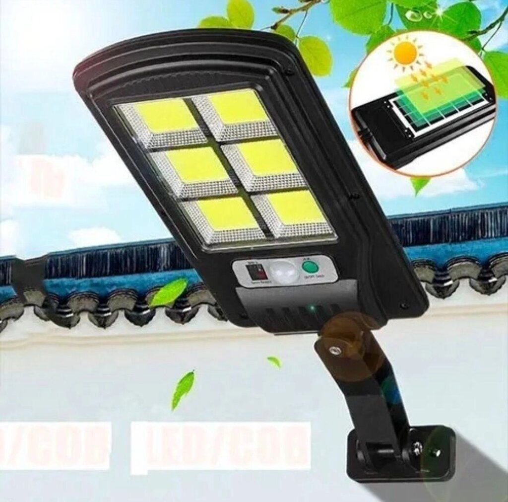 Вуличний ліхтар LED Solar на сонячній батареї з пультом Ду та датчиком від компанії K V I T K A - фото 1