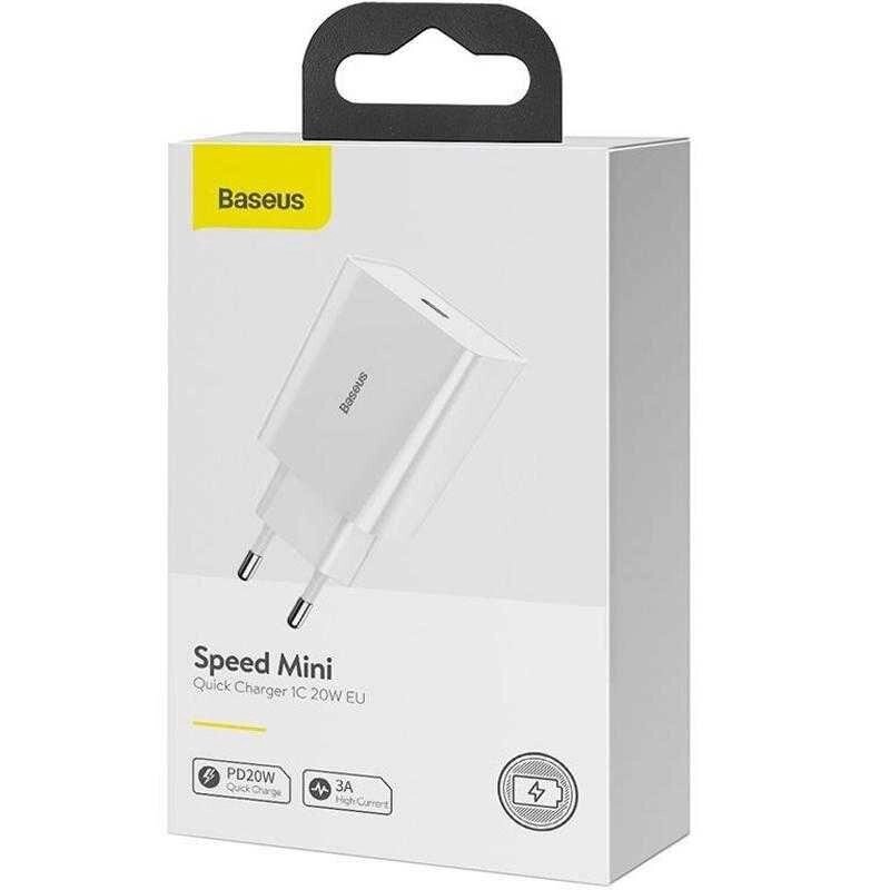 Зарядний Блок для айфона Baseus Speed Mini 20W Type-C CCFS-SN02 20 ват від компанії K V I T K A - фото 1