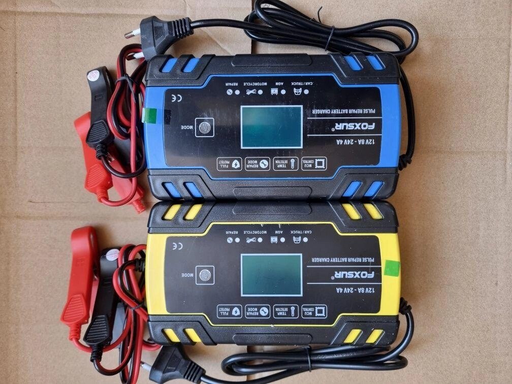 Зарядний пристрій FOXSUR 12 V 8 A / 24 V 4 A Відновлення акумулятора від компанії K V I T K A - фото 1