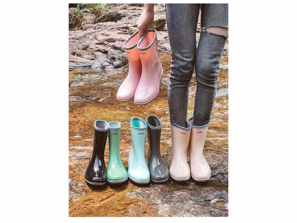 Жіночі гумові чоботи Sannm 4 кольори супер ціна від компанії K V I T K A - фото 1