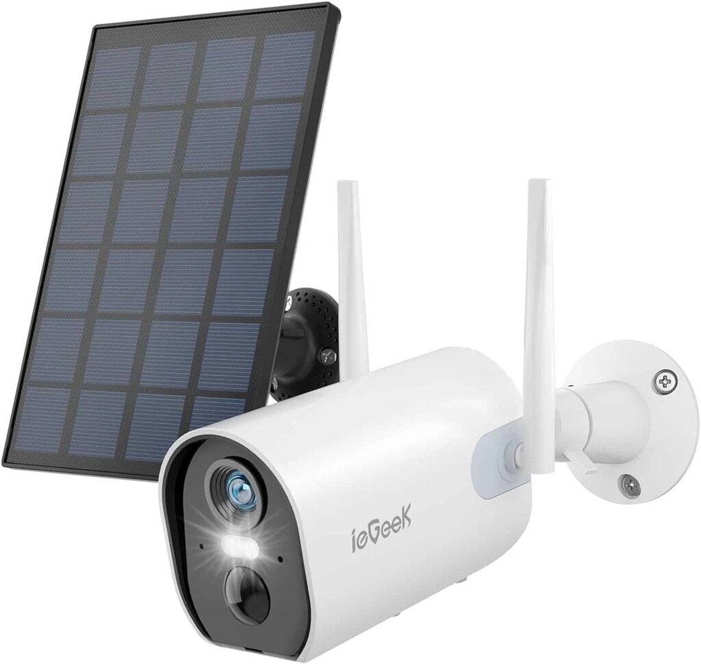Зовнішня Wi-Fi камера відеоспостереження із сонячною панеллю IeGeek від компанії K V I T K A - фото 1