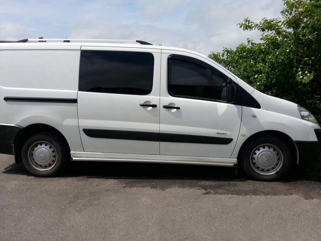 Бічні труби (2 шт., нерж) Ø60, довга база для Citroen Jumpy 2007-2017 років. від компанії AUTOAS - фото 1