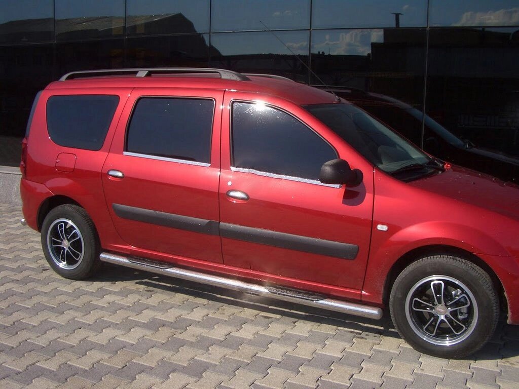 Бічні труби (2 шт., нерж.) 60 мм, голі труби для Dacia Logan MCV 2004-2014 рр. від компанії AUTOAS - фото 1