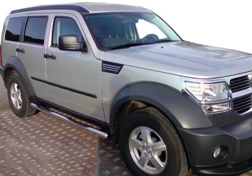 Бічні труби (2 шт., нерж) для Dodge Nitro 2007 мм. від компанії AUTOAS - фото 1