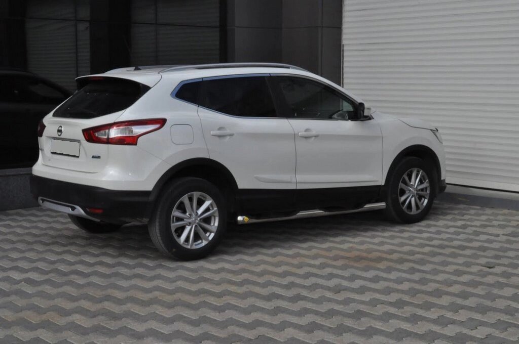 Бічні труби (2 шт., нерж.) для Nissan Qashqai 2014-2021рр. від компанії AUTOAS - фото 1