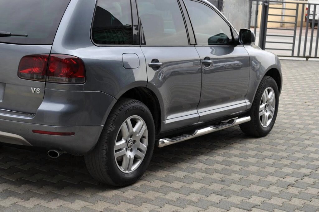 Бічні труби (2 шт., нерж) для Volkswagen Touareg 2002-2010 рр. від компанії AUTOAS - фото 1