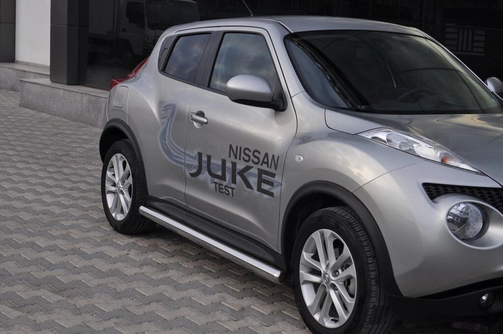 Бічні труби Ø60 (2 шт., нерж.) для Nissan Juke 2010-2019 рр. від компанії AUTOAS - фото 1