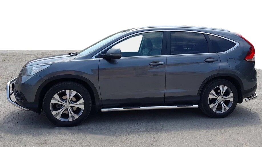 Бічні труби BB002 (2 шт., нерж) для Honda CRV 2012-2016 рр. від компанії AUTOAS - фото 1