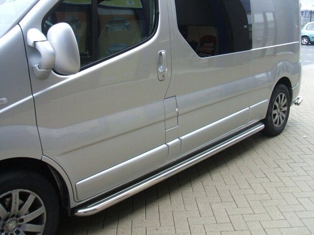 Бічний захист пороги майданчик для Renault Trafic 2001-2014, 2014+ Захист заднього бампера/дуги/пороги від компанії AUTOAS - фото 1