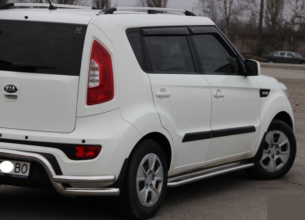 Бічний захист пороги майданчик Kia Soul 2008-2013 кенгурятник захист задня дуги пороги від компанії AUTOAS - фото 1