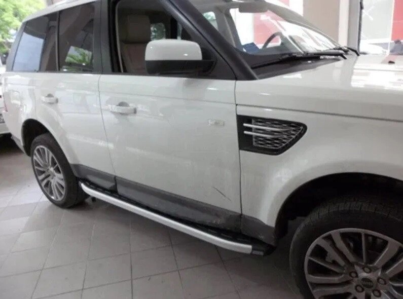 Бічний захист пороги майданчик Land Rover Range Rover Vogue 2002-2012 кенгурятник захист бампера дуги пороги від компанії AUTOAS - фото 1