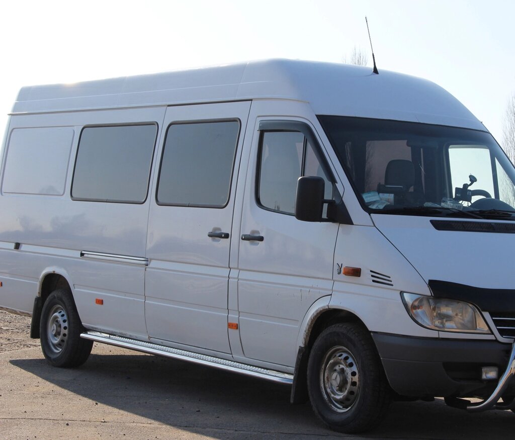 Бічний захист пороги майданчик Mercedes Sprinter 1995-06, 2006-13, 2014+ кенгурятник захист задня дуги пороги від компанії AUTOAS - фото 1