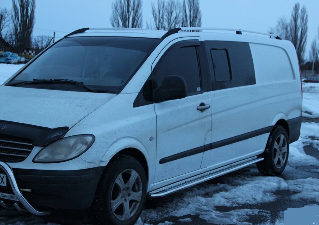 Бічний захист пороги майданчик Mercedes Vito 2003-2009,1997-03, 2010-14, 2014+ Захист заднього бампера дуги від компанії AUTOAS - фото 1