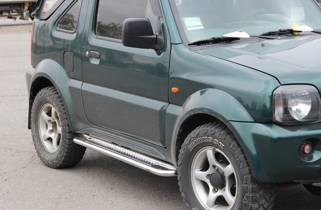 Бічний захист пороги майданчик Suzuki Jimny 1998-2005 2005+ кенгурятник захист бампера дуги пороги від компанії AUTOAS - фото 1