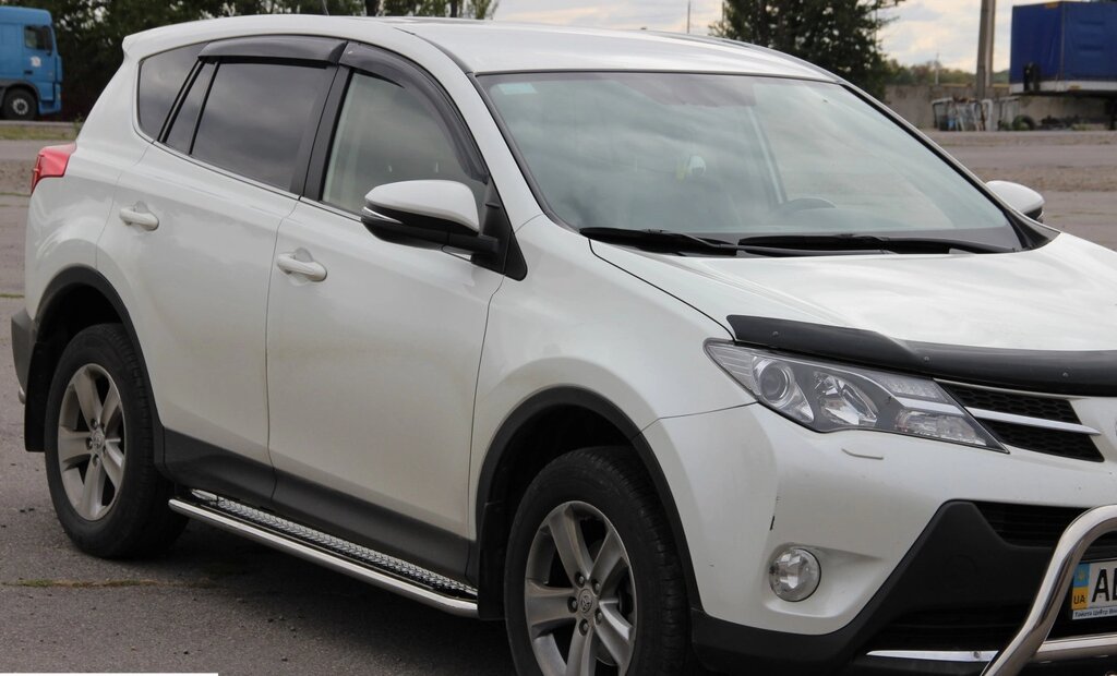 Бічний захист пороги майданчик Toyota RAV4 2013-2016 кенгурятник захист бампера дуги пороги від компанії AUTOAS - фото 1