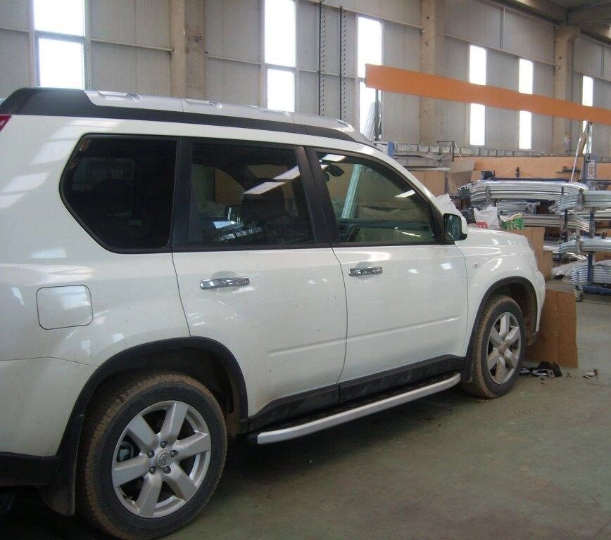 Бічний захист пороги профільні Nissan X-Trail T30 00-07 T31 07-13 T32 2013+ захист заднього бампера дуги від компанії AUTOAS - фото 1