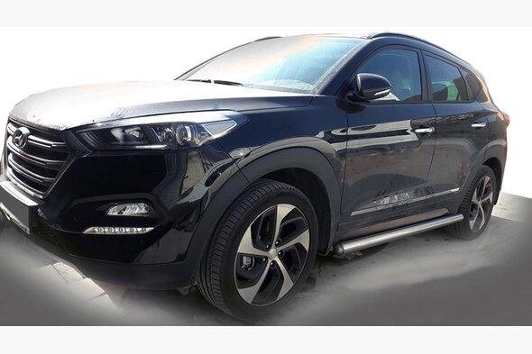 Бічний захист пороги труби Hyundai Tucson 2016+ кенгурятник захист бампера дуги пороги від компанії AUTOAS - фото 1