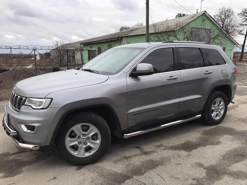 Бічний захист пороги труби Jeep Grand Cherokee 2018+ кенгурятник захист бампера дуги пороги від компанії AUTOAS - фото 1