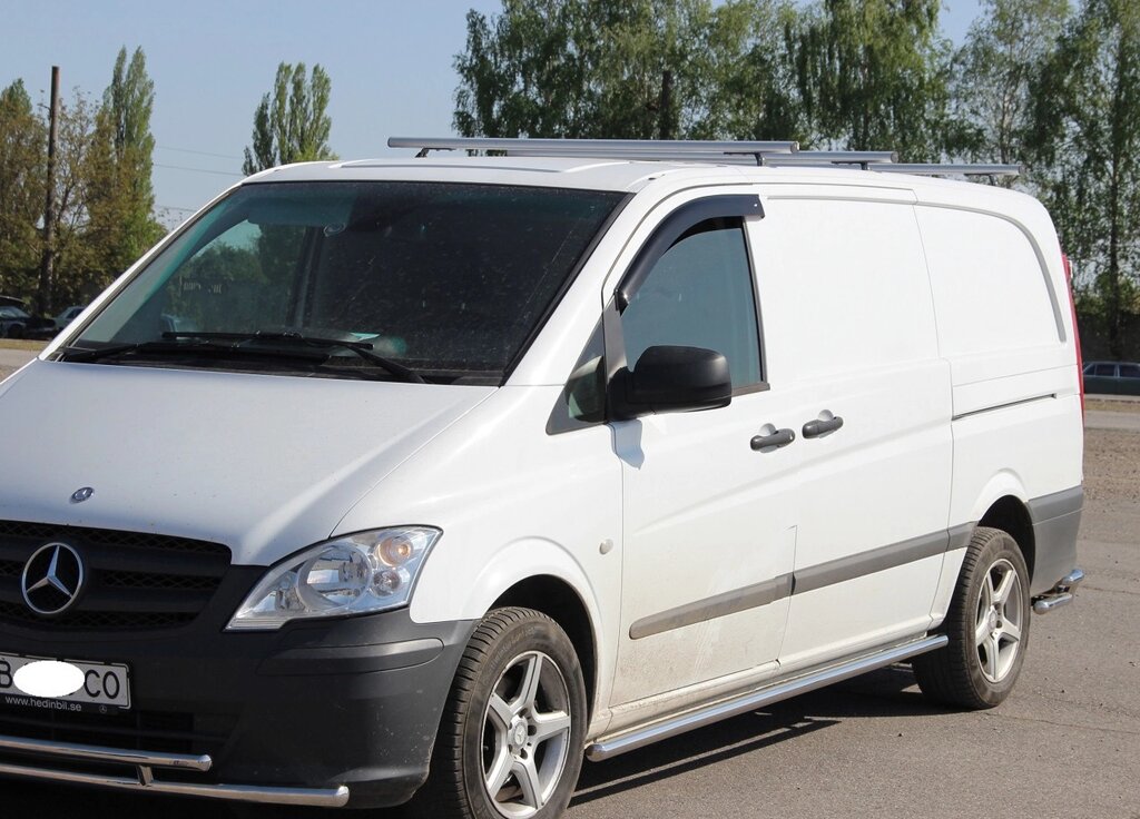 Бічний захист пороги труби Mercedes Vito 2010-14,1997-03, 2003-09, 2014+ Захист заднього бампера дуги від компанії AUTOAS - фото 1