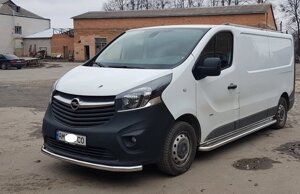 Бічний захист пороги майданчик для Opel Vivaro 2014+2001-2013 Кенгурятник захист бампера дуги пороги