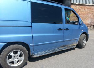 Бічний захист пороги майданчик Mercedes Vito 1997-2003, 2003-09, 2010-14, 2014+ Захист заднього бампера дуги